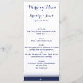 Kaarten in het menu White Custom Nautical Wedding (Voorkant)