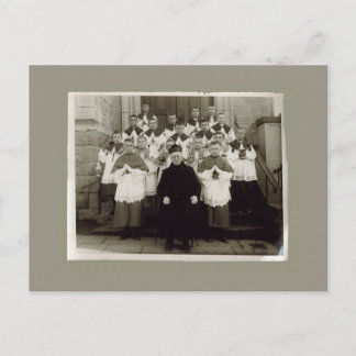  kaarten - Katholieke kerkpriester en jongens