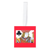 " Kaarten" Kubus Ornament (Voorkant)