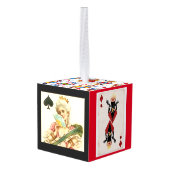 " Kaarten" Kubus Ornament (Achter hoekig)
