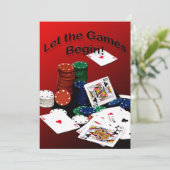 Kaarten - Laat de spelen beginnen (Uitnodigingen) (Staand voorkant)