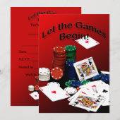Kaarten - Laat de spelen beginnen (Uitnodigingen) (Voorkant / Achterkant)