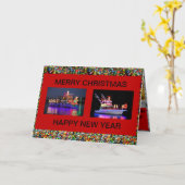 Kaarten met boten met kerstlichtjes (Gele Bloem)