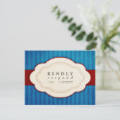 Kaarten met  Charm Blue en Red Response RSVP Kaartje (Staand voorkant)