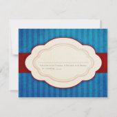 Kaarten met  Charm Blue en Red Response RSVP Kaartje (Achterkant)