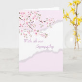 Kaarten met condoleance of dank je wel - Kersenblo (Gele Bloem)