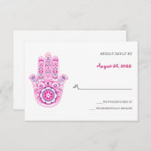 Kaarten met fancy kleurvolle Hamsa respons (Voorkant / Achterkant)