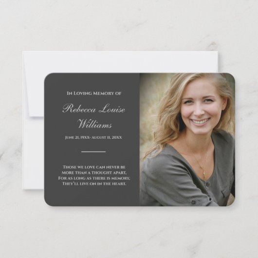 Kaarten met foto-inkool grijs (Voorkant)