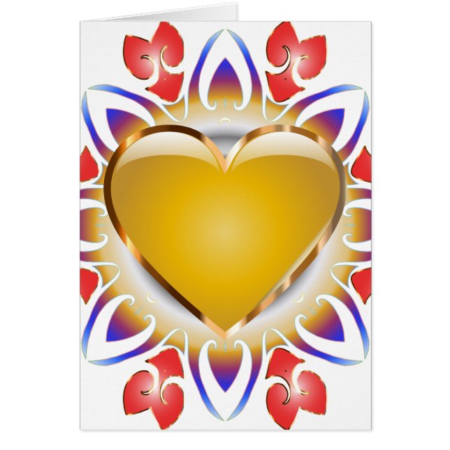 Kaarten met gloeiend hart (Voorkant)