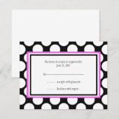 Kaarten met roze poladowweddenschap RSVP Kaartje (Voorkant / Achterkant)
