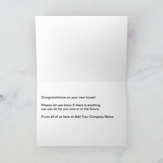 Kaarten om dank je wel te zeggen voor onroerend go (Binnen)