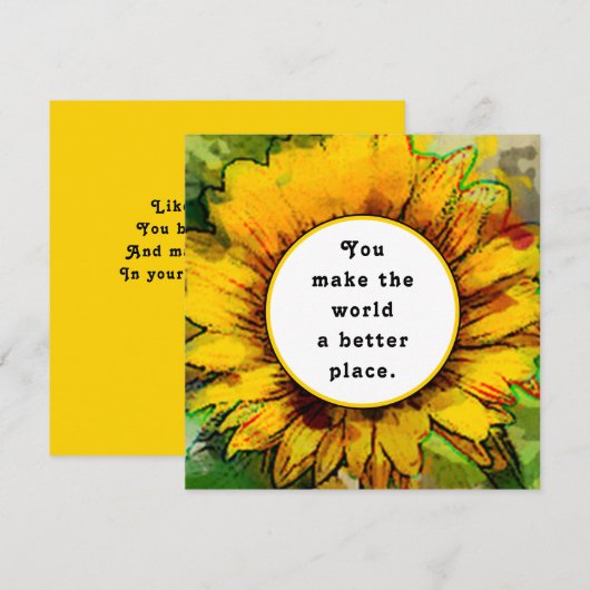 Kaarten om vrijwilligers te bedanken (Voorkant / Achterkant)