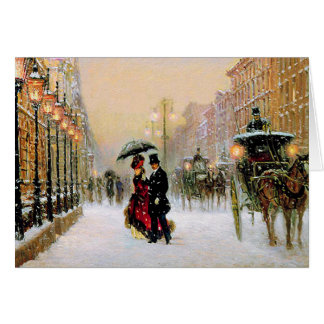 Kaarten op het kerst op de Parisiaanse scène