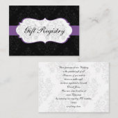 Kaarten paarse Cadeauregistratie (Voorkant / Achterkant)