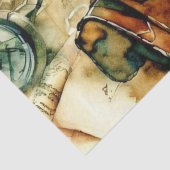 "Kaarten & Reizen fluistert: Avontuur wacht" Tissuepapier (Detail)