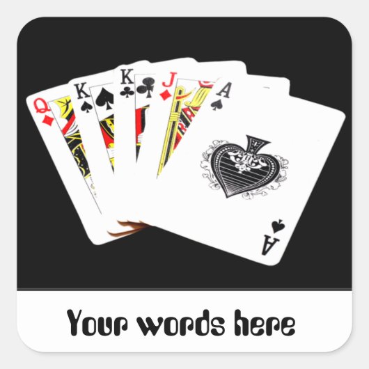 Kaarten spelen aanpasbare sticker (Voorkant)