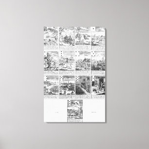 Kaarten spelen die bubbels verzachten canvas afdruk