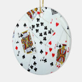 Kaarten spelen keramisch ornament (Links)