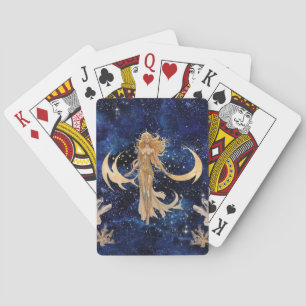 Kaarten spelen met Celestial Goddess in Faux Gold
