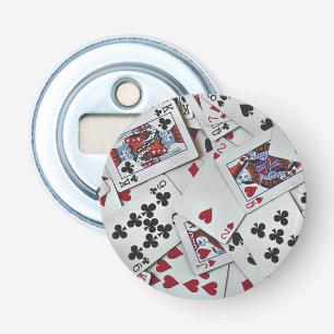 Kaarten spelen Poker Games Queen King Button Flesopener