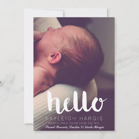 Kaarten ter bekendmaking van de geboorte (Voorkant)