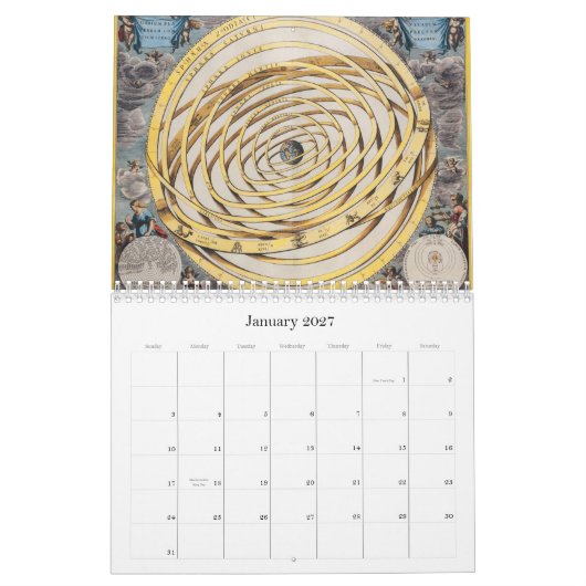 Kaarten van antiquiteiten kalender (Jan 2027)