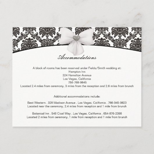 Kaarten van Damask Elegance Wedding Enclosure (Voorkant)