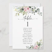 Kaarten van de Blush Pink Wedding Table Seating Ch (Voorkant)