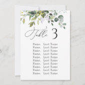 Kaarten van de Eucalyptus Wedding Table (Voorkant)