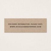Kaarten van de Rustic Kraft Wedding Website | Mini Visitekaartjes (Voorkant)