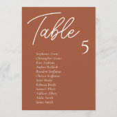 Kaarten van de Terracotta Wedding Table Seating Ch (Voorkant)