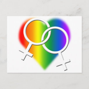 Kaarten van de vrouwelijke Gay Pride Briefkaarten 