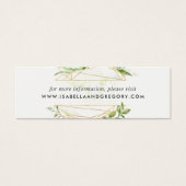Kaarten van de website Terrarium Wedding | Mini Visitekaartjes (Voorkant)