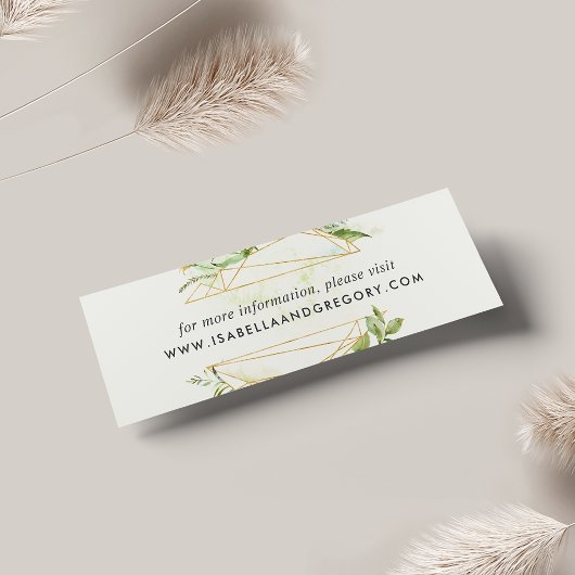 Kaarten van de website Terrarium Wedding | Mini Visitekaartjes
