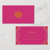 Kaarten van de website van Elegant Mehndi Visitekaartje (Voorkant / Achterkant)