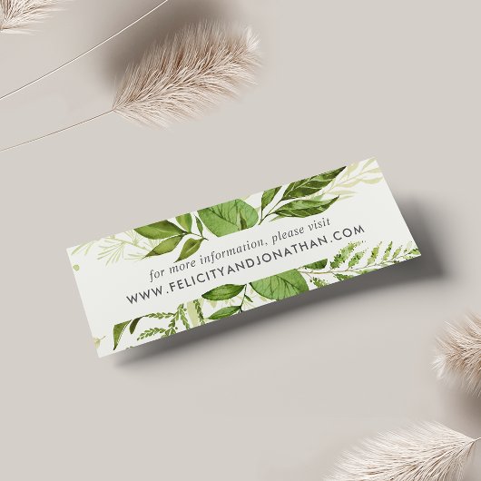 Kaarten van de website Wild Meadow Wedding | Mini Visitekaartjes