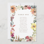 Kaarten van de Wildflower Wedding Seating Chart (Voorkant)