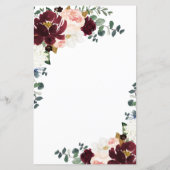 Kaarten van het Burgundy Red Blush Pink Gold Weddi (Achterkant)