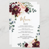 Kaarten van het Burgundy Red Blush Pink Gold Weddi (Voorkant / Achterkant)