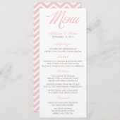 Kaarten van het Chic Zigzags Wedding Menu (Voorkant / Achterkant)