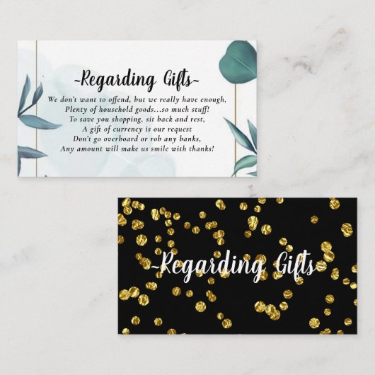 Kaarten van het Eucalyptus Honeymoon Donation Fund (Voorkant / Achterkant)