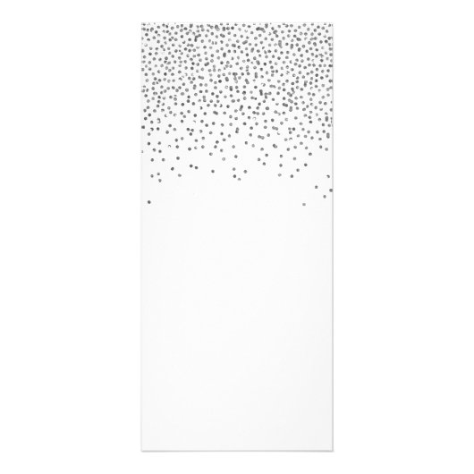 Kaarten van het Glam Silver Confetti Wedding Menu