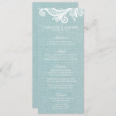 Kaarten van het Menu Brekwonden en Lace Wedding (Voorkant / Achterkant)