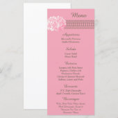 kaarten van het menu Pink Hydrangea (Voorkant / Achterkant)