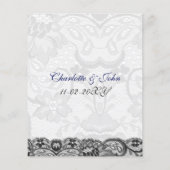 Kaarten van het menu van het Navy Wedding van het  (Achterkant)