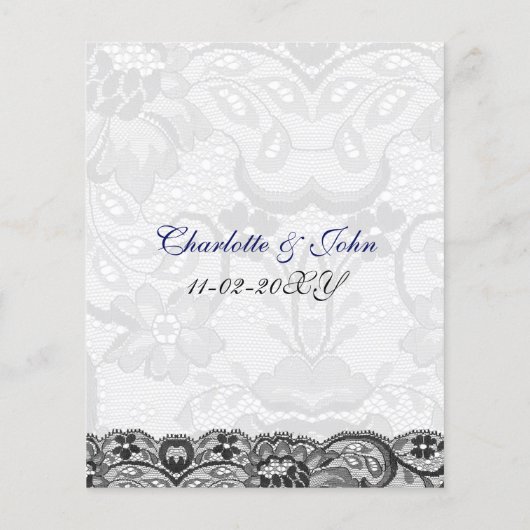 Kaarten van het menu van het Navy Wedding van het  (Achterkant)