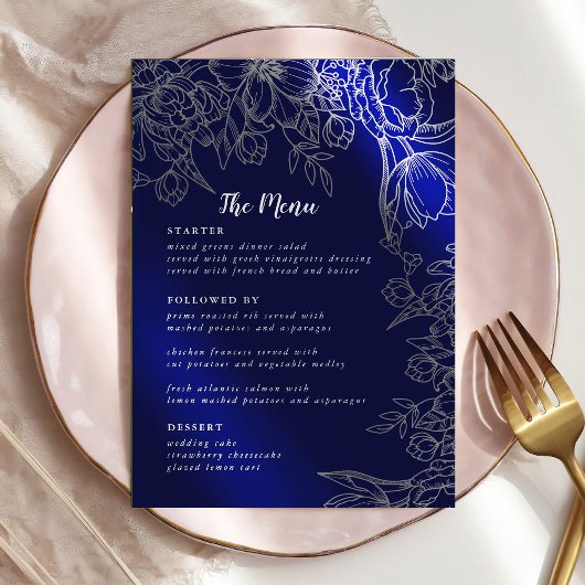Kaarten van het moderne Elegant Wedding Menu