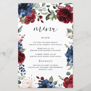 Kaarten van het Navy Blue Burgundy Blush Pink Wedd