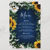 Kaarten van het Navy Blue Sunflower Rustic Wood We (Voorkant / Achterkant)