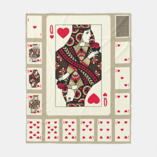 Kaarten van het pak van het Geest in  stijl spelen Fleece Deken